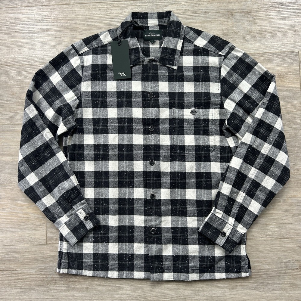 NWT Rodd & Gunn Small Halfmoon Ave Long Sleeve Shirt Shacket  Buffalo Plaid